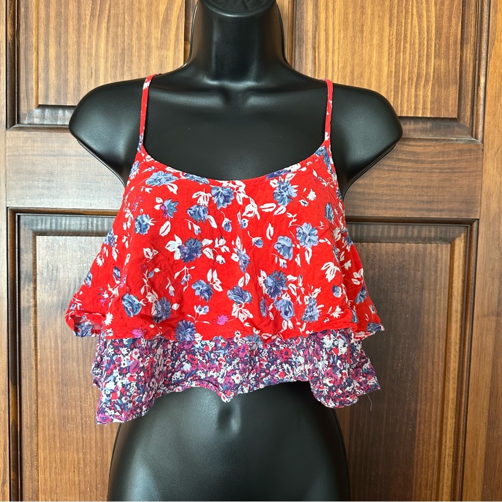 Kimchi Blue Floral Crop Top Size M